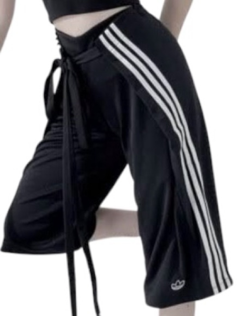 Adidas Originals Long Wrap Around Belted Flowy Shorts